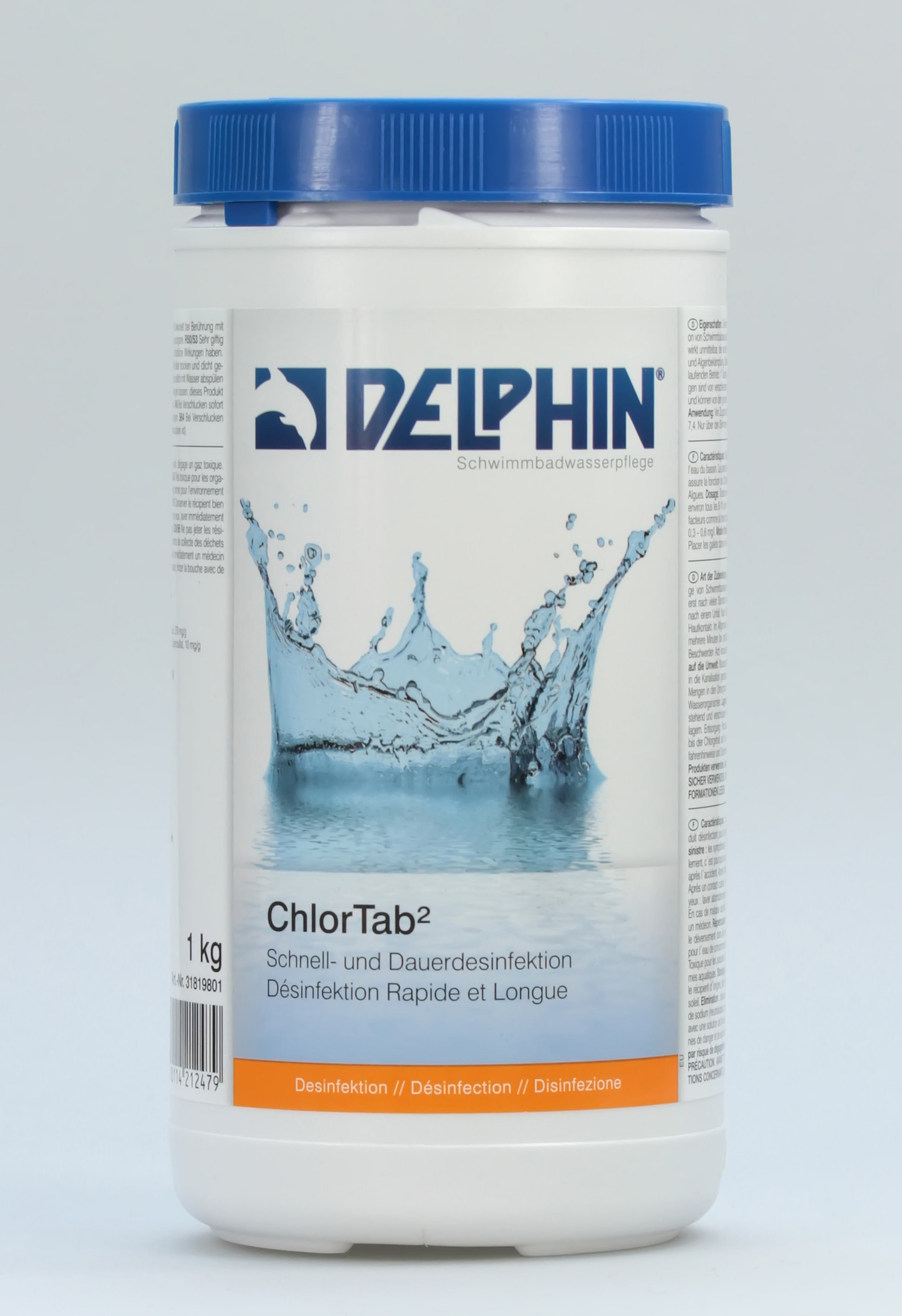 Delphin Chlor Tab² 250g Tablette 1 kg Schnelldesinfektion Desinfektion 0519001D Delphin Chlor Tab² 250g Tablette 1 kg Schnelldesinfektion Desinfektion 0519001D