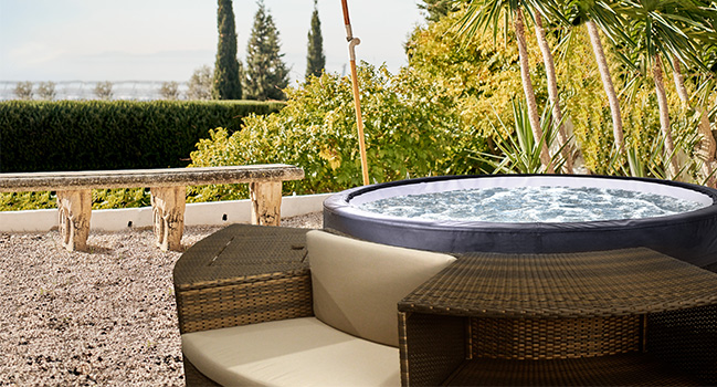 NetSpa Vita Whirlpool halbstarr rund für 4 Personen Ø 156 x 73 cm Outdoor Whirlpool