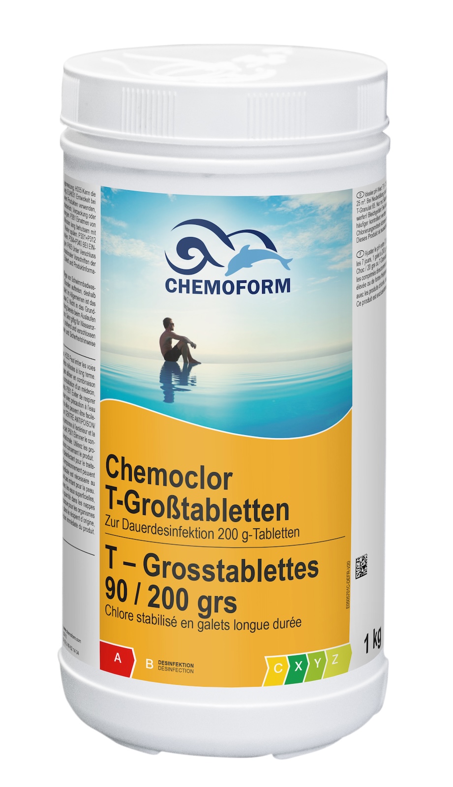 Chemoform Chemoclor T-Großtabletten 200 g Chlortabletten zur Dauerchlorung 1 kg Chemoform Chemoclor T-Großtabletten 200 g Chlortabletten zur Dauerchlorung 1 kg