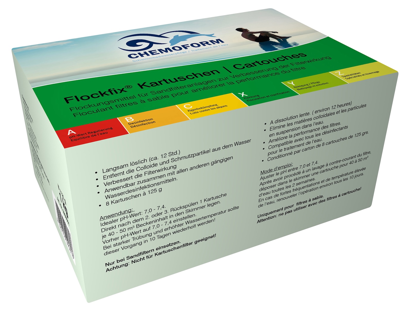 Chemoform Flockfix Kartuschen 1 kg Flockungskartuschen für klares Poolwasser