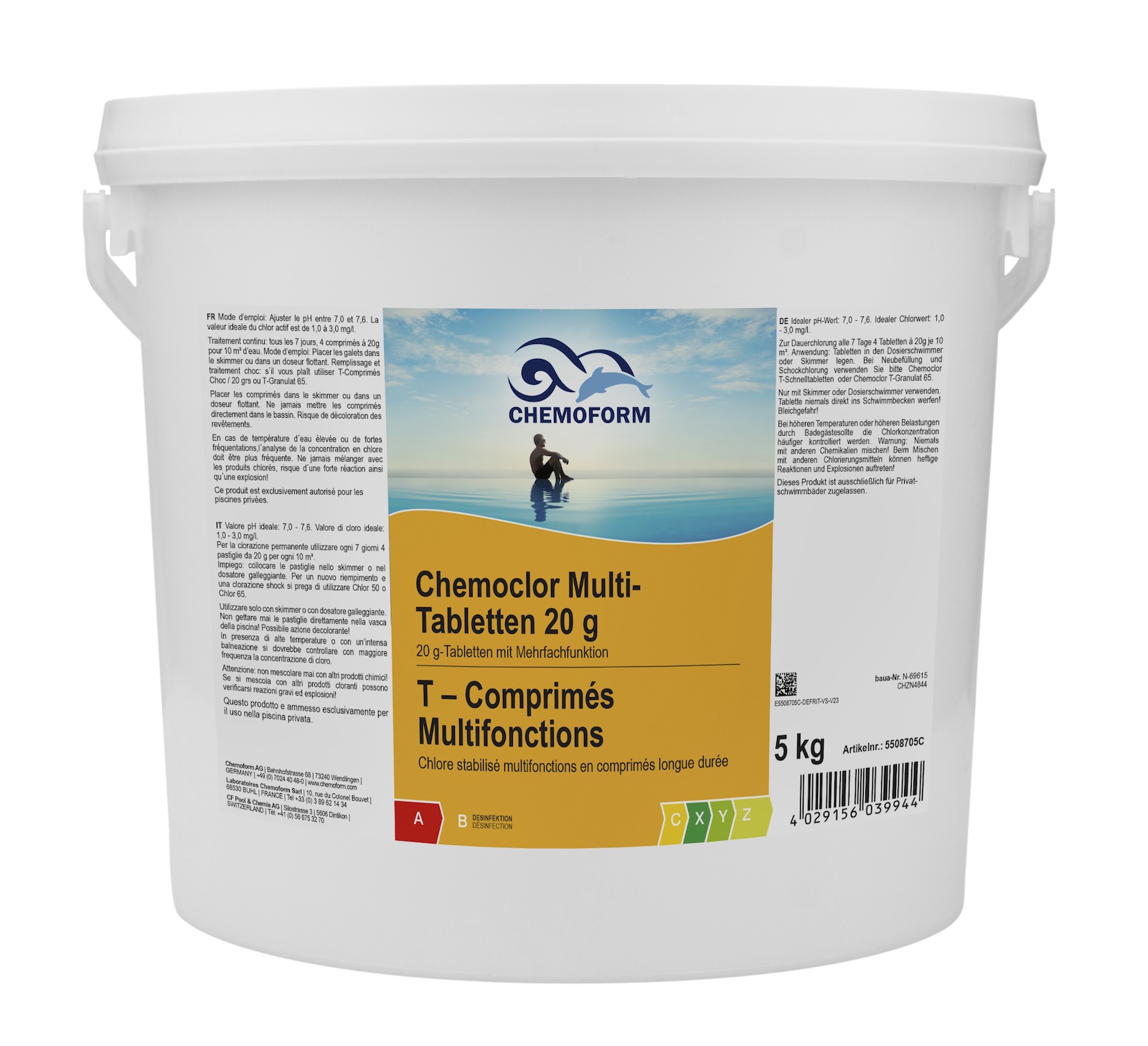 Chemoform Chemoclor Multi-Tabletten 20 g Multifunktionstabletten 5 kg Chemoform Chemoclor Multi-Tabletten 20 g Multifunktionstabletten 5 kg
