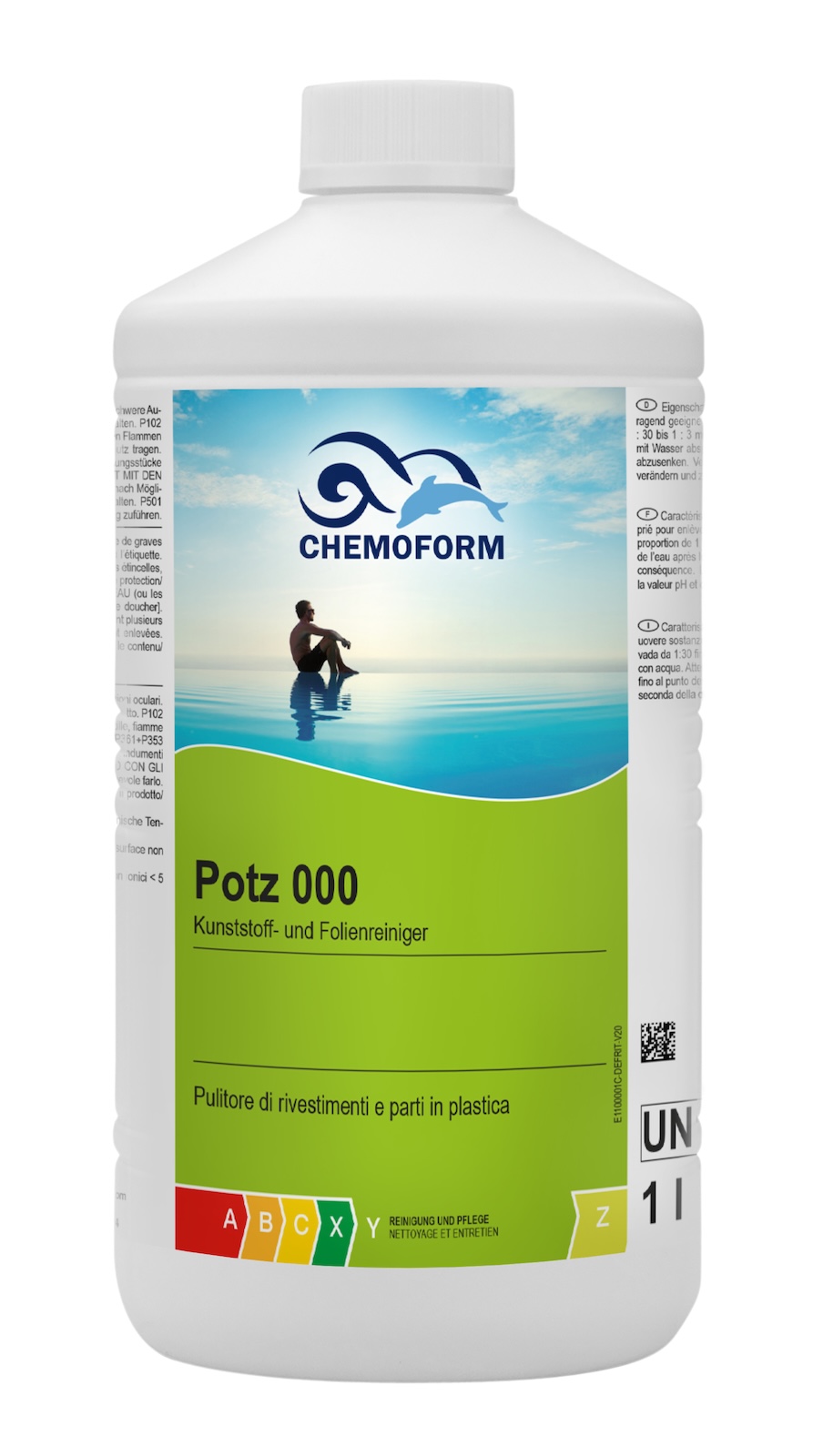 Chemoform Potz 000 1 l Kunststoff‑ und Folienreiniger bei Verschmutzungen Chemoform Potz 000 1 l Kunststoff‑ und Folienreiniger bei Verschmutzungen