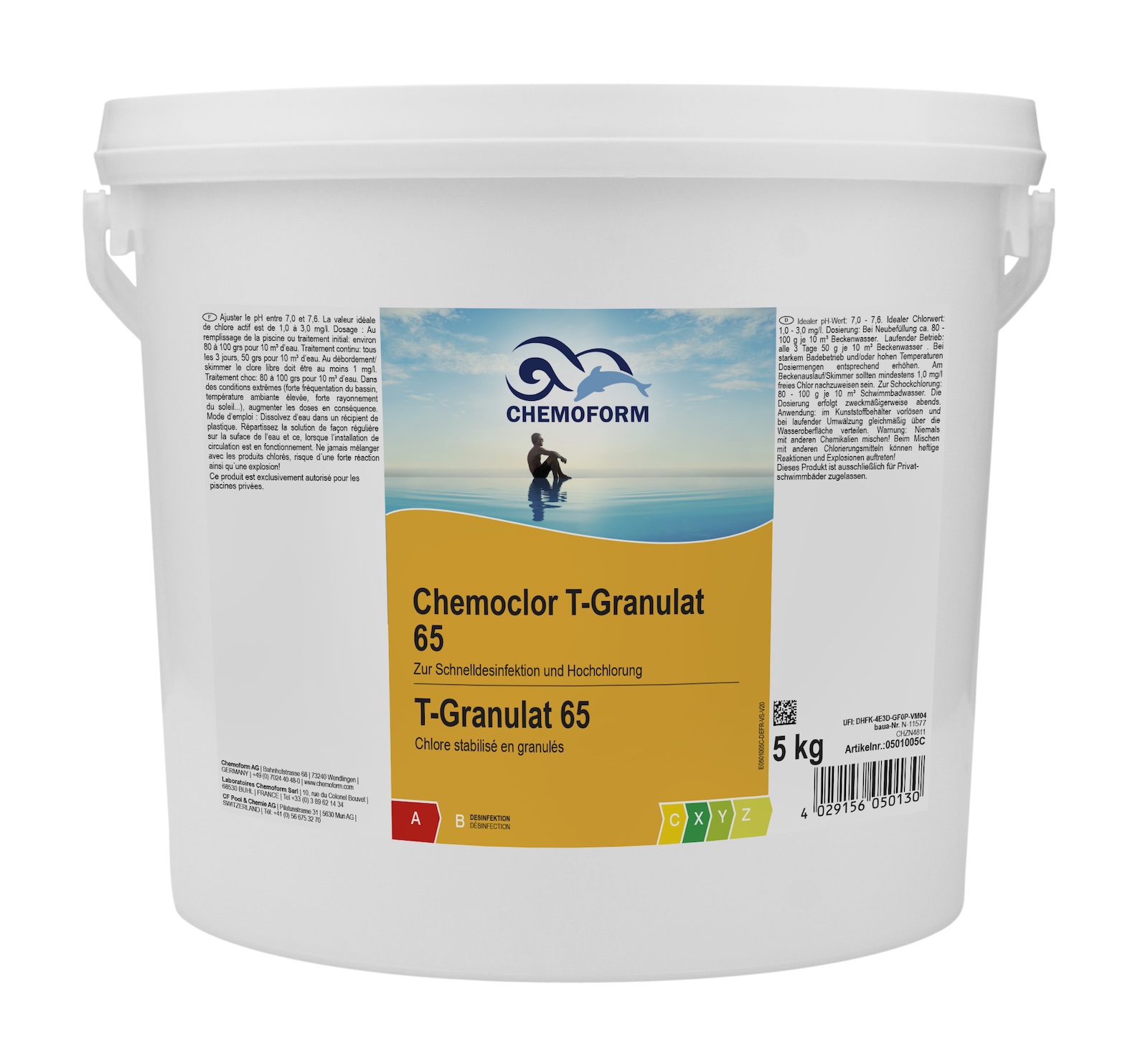 Chemoform Chemoclor T-Granulat 65 5 kg Chlorgranulat zur Schockchlorung Chemoform Chemoclor T-Granulat 65 5 kg Chlorgranulat zur Schockchlorung
