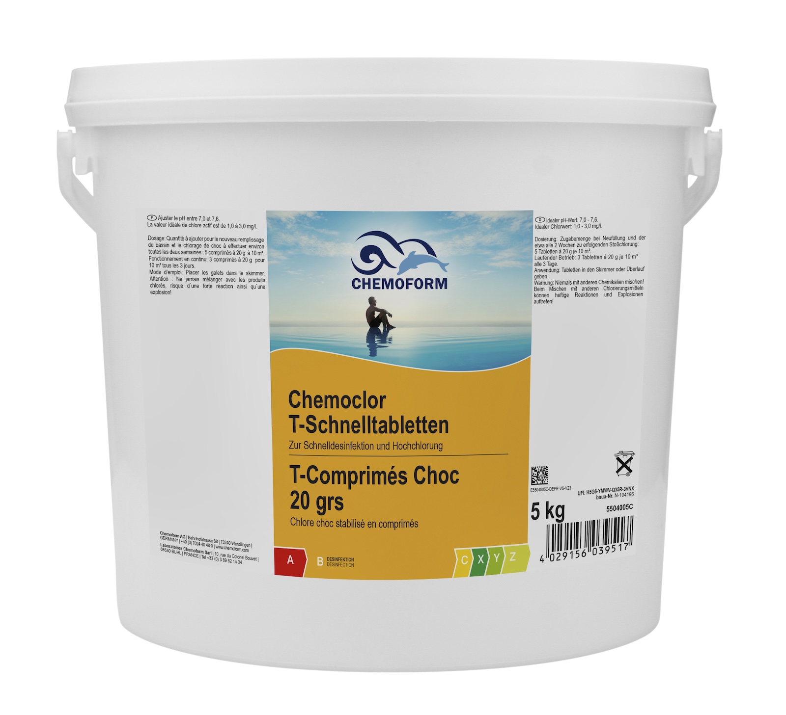 Chemoform Chemoclor T-Schnelltabletten 20 g zur Stoß- und Dauerchlorung 5 kg Chemoform Chemoclor T-Schnelltabletten 20 g zur Stoß- und Dauerchlorung 5 kg