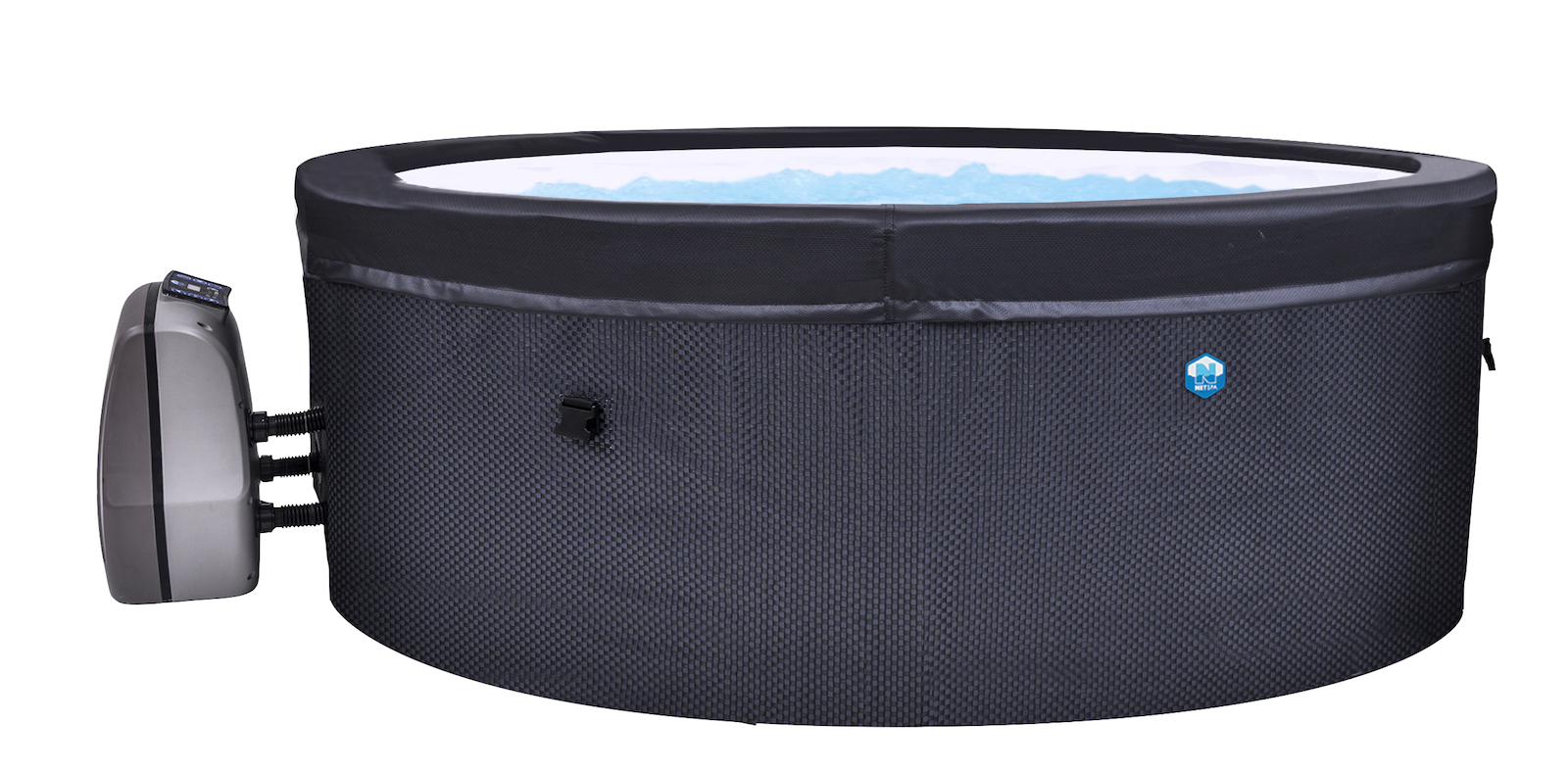 NetSpa Vita Whirlpool halbstarr rund für 4 Personen Ø 156 x 73 cm inkl. Umrandung mit 5 teiliges Mobiliar