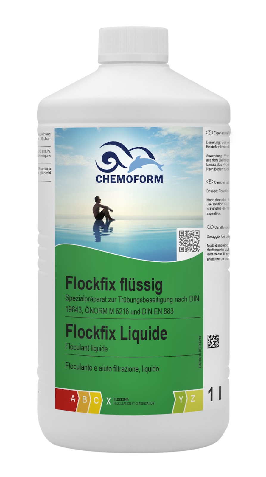 Chemoform Flockfix flüssig 1 l Flockungsmittel für kristallklares Poolwasser Chemoform Flockfix flüssig 1 l Flockungsmittel für kristallklares Poolwasser